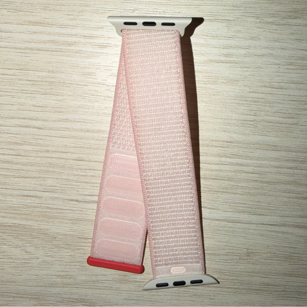 Apple Pink Nylon Sport Loop Watch Band